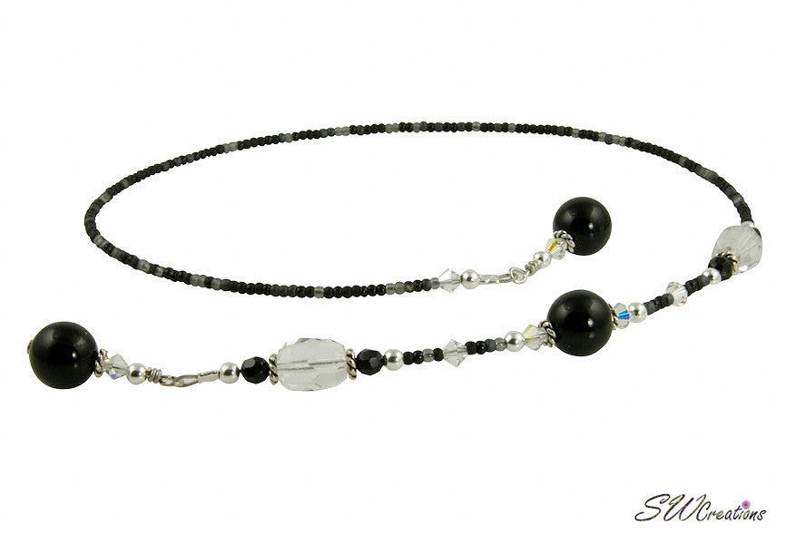 Crystal Black Onyx Gemstone Beaded Bookmark - SWCreations
