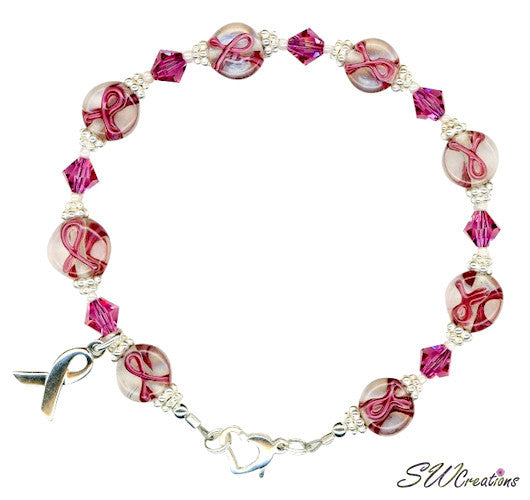 Swarovski breast cancer bracelet discount