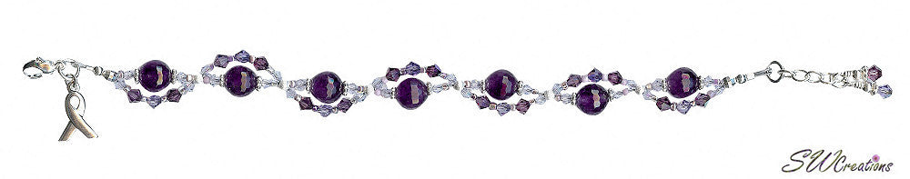 Domestic Abuse Crystal Twist Awareness Beaded Bracelets - SWCreations
 - 2