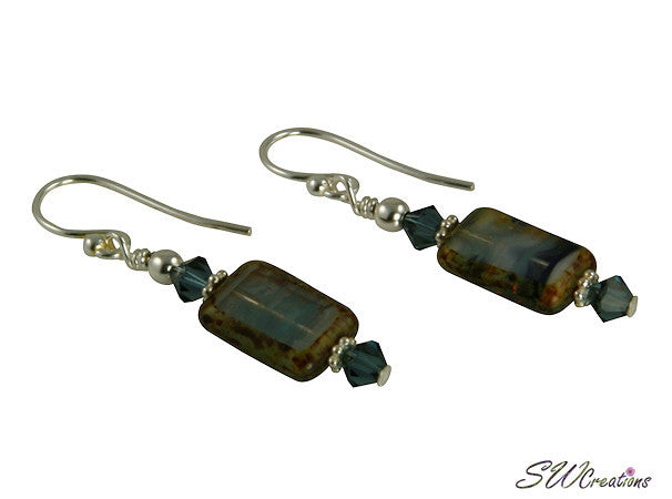 Ocean Mist Window Glass Beaded Earrings - SWCreations
