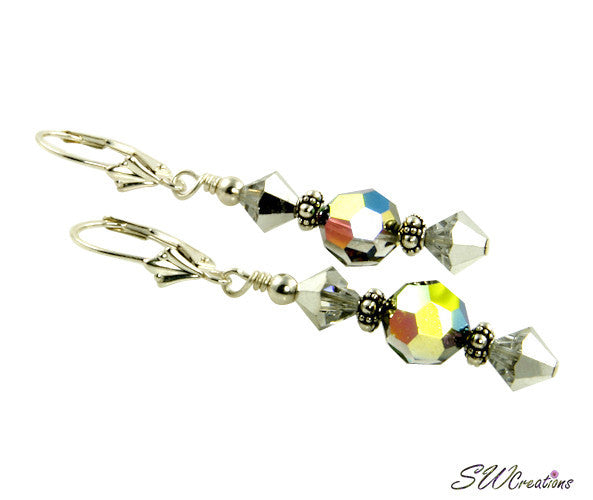 Vitrial Silver Bali Crystal Earrings - SWCreations
