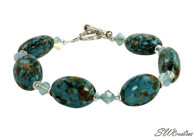 Mosaic Blue Turquiose Crystal Beaded Bracelets - SWCreations
