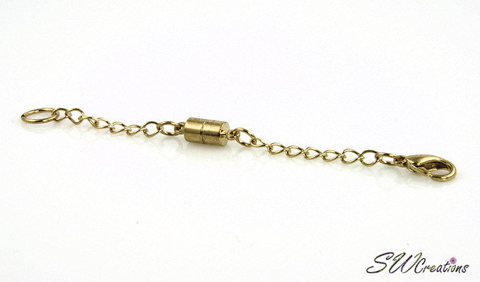 Designer Gold Magnet Jewelry Necklace Extender - SWCreations
