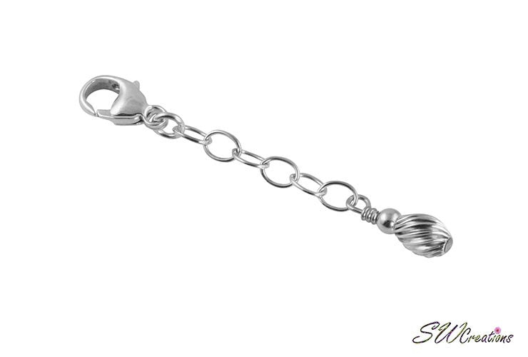 Swirling Silver Jewelry Extender - SWCreations
