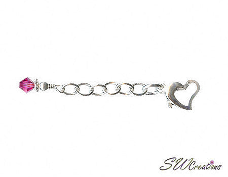 Heart of Gem Crystal Anklet Jewelry Extender - SWCreations
 - 4