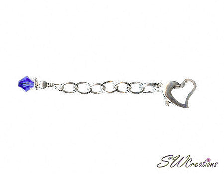 Heart of Gem Crystal Anklet Jewelry Extender - SWCreations
 - 1