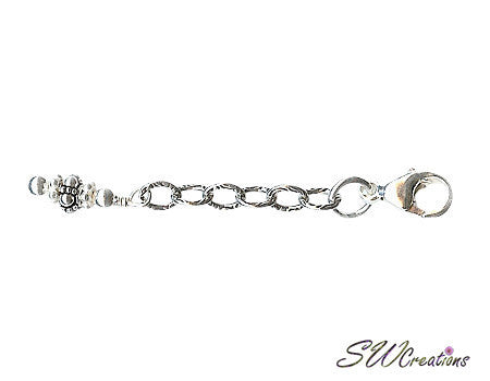 Silvery Cloud Bali Bracelet Jewelry Extender - SWCreations
