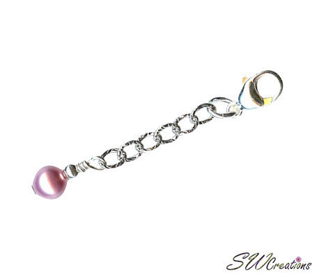 Handmade Mauve Pearl Jewelry Extender - SWCreations
