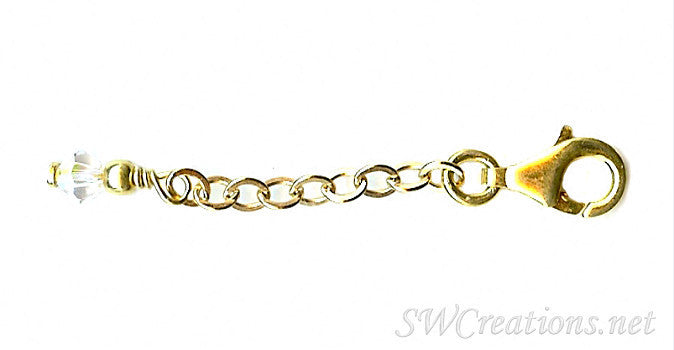 Gold Glacier Arctic Crystal Ice Anklet Extender - SWCreations
