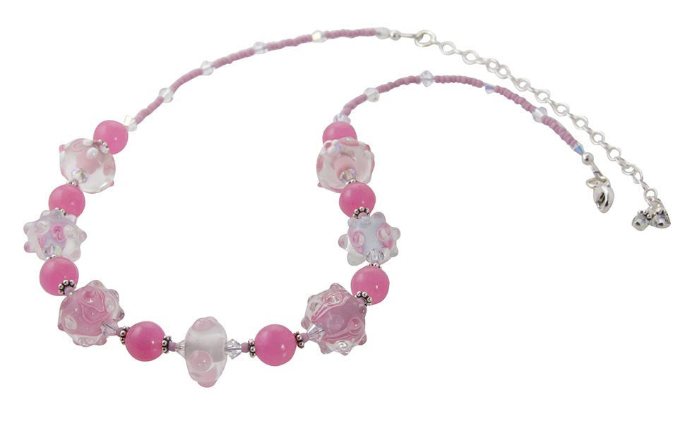 Pretty in Pink Lampwork Jewelry Set - SWCreations
 - 2