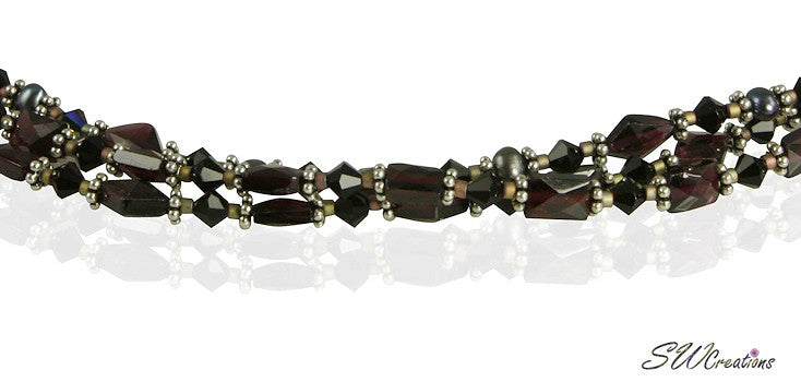 Multi-Strand Garnet Gemstone Necklace - SWCreations
 - 2