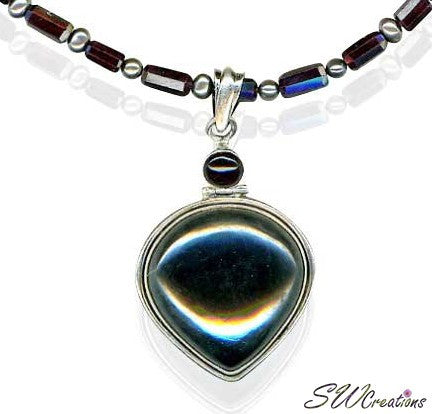 Garnet Gemstone Pearl Beaded Necklace - SWCreations
 - 2