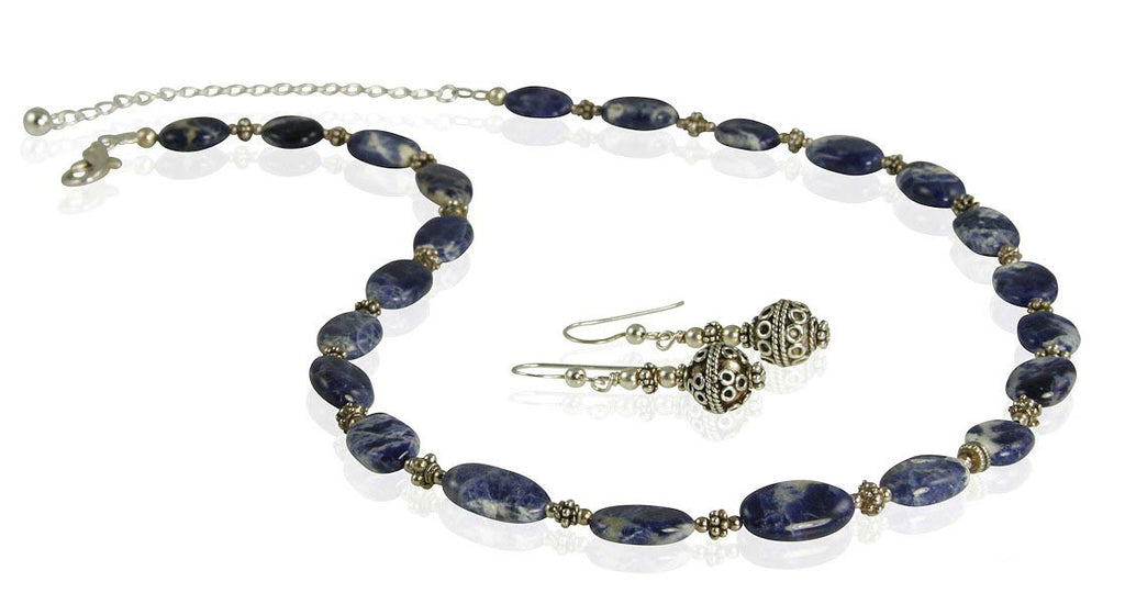 Lapis Lazuli Gemstone Necklace Set - SWCreations
 - 1