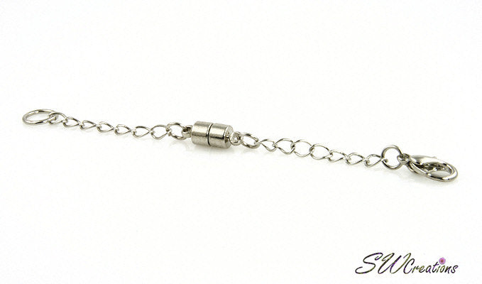 Designer Silver Magnet Jewelry Necklace Extender - SWCreations

