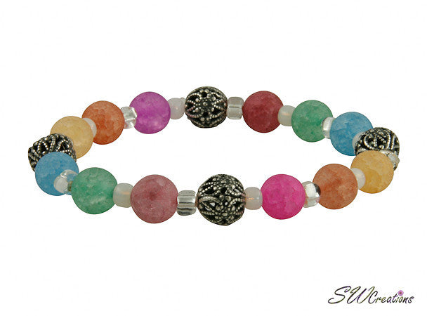 Colorful Crackle Quartz Stretch Bracelets - SWCreations
 - 1