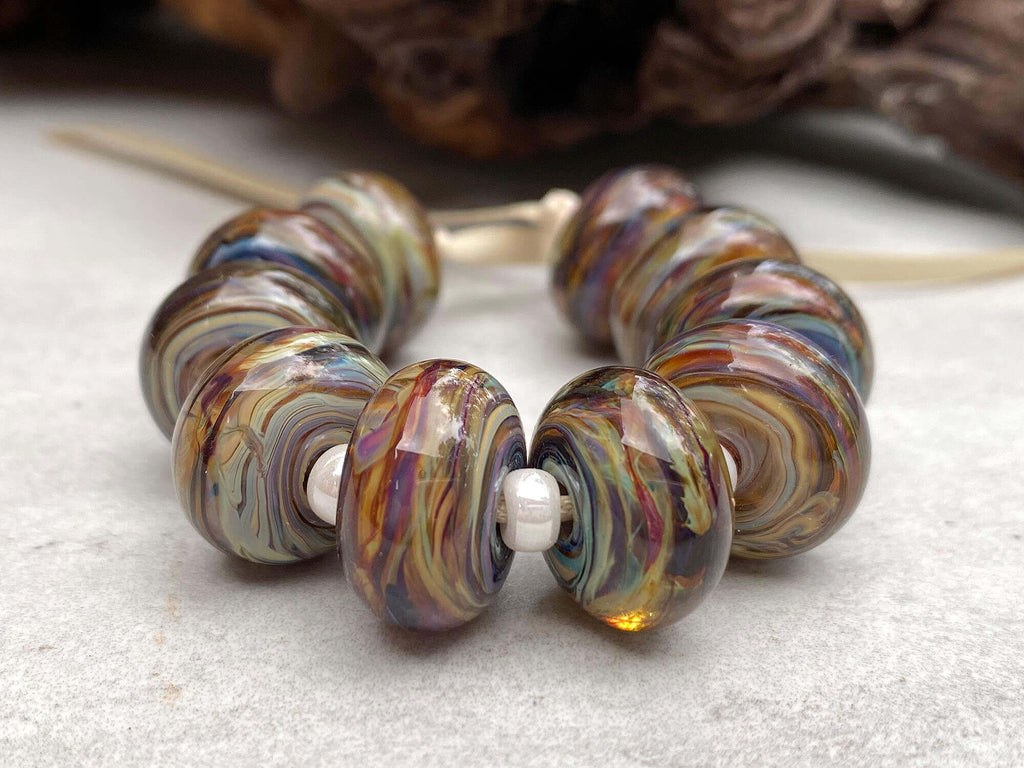 multicolor lampwork beads