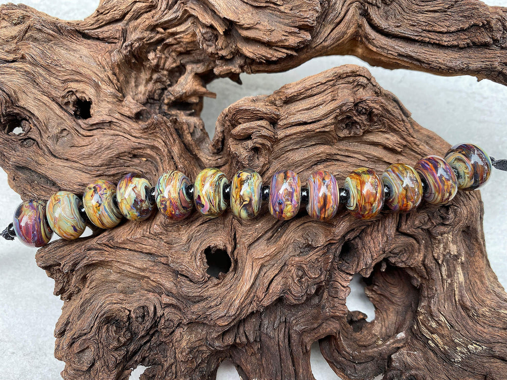 multicolor lampwork beads