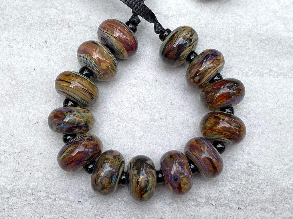 multicolor lampwork beads