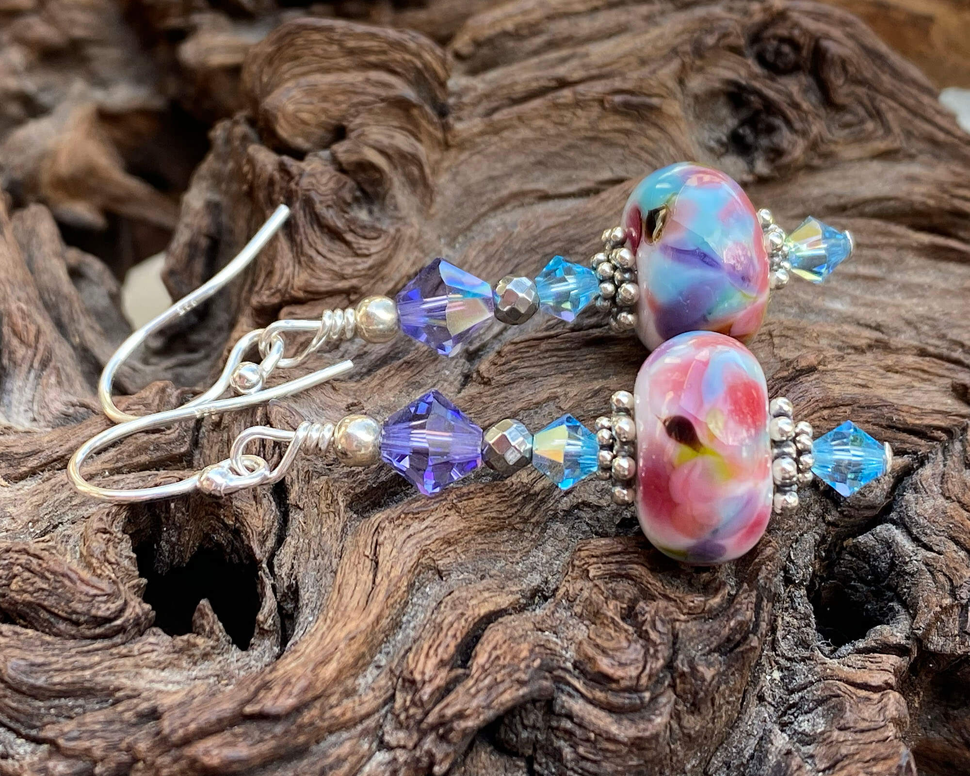 Lampwork earrings sales