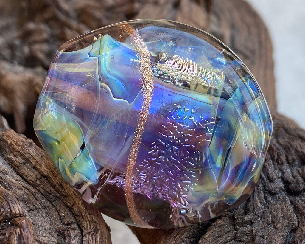 purple dichroic focal bead