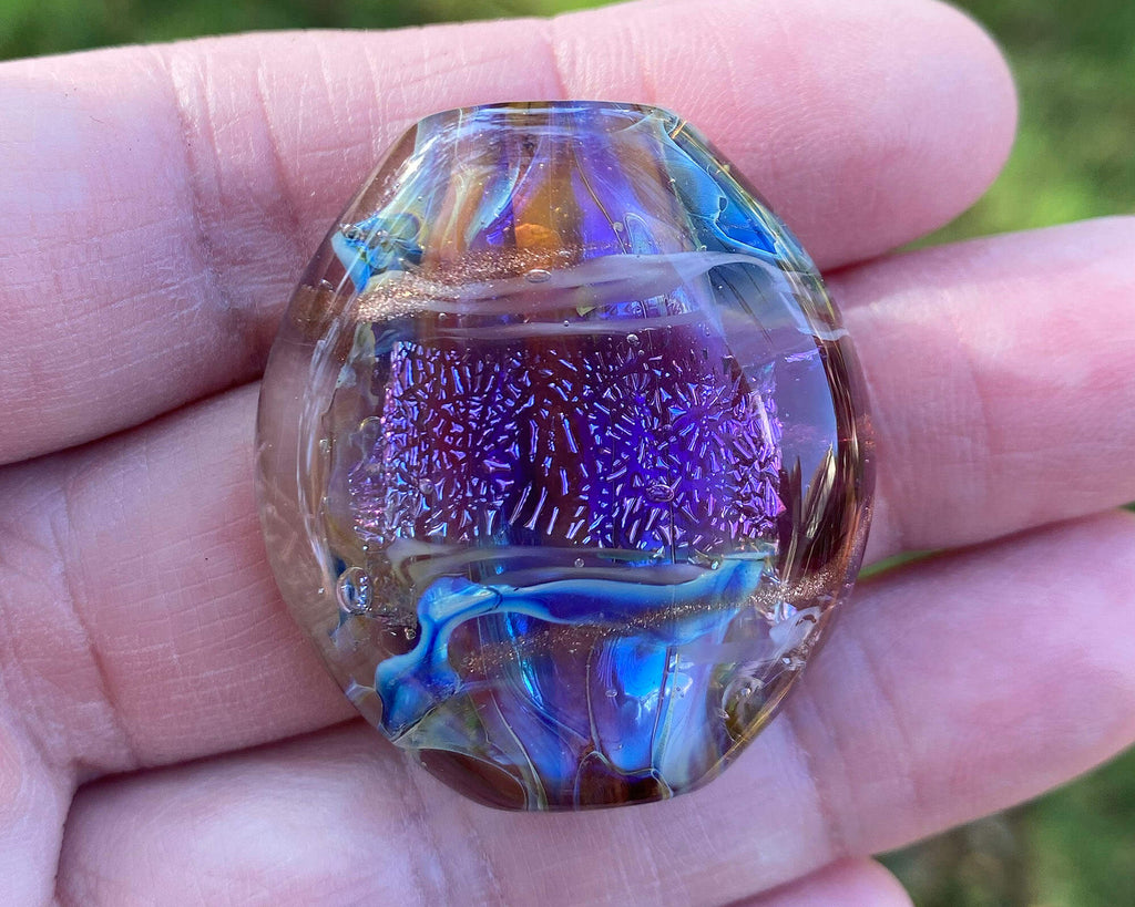 purple dichroic focal bead