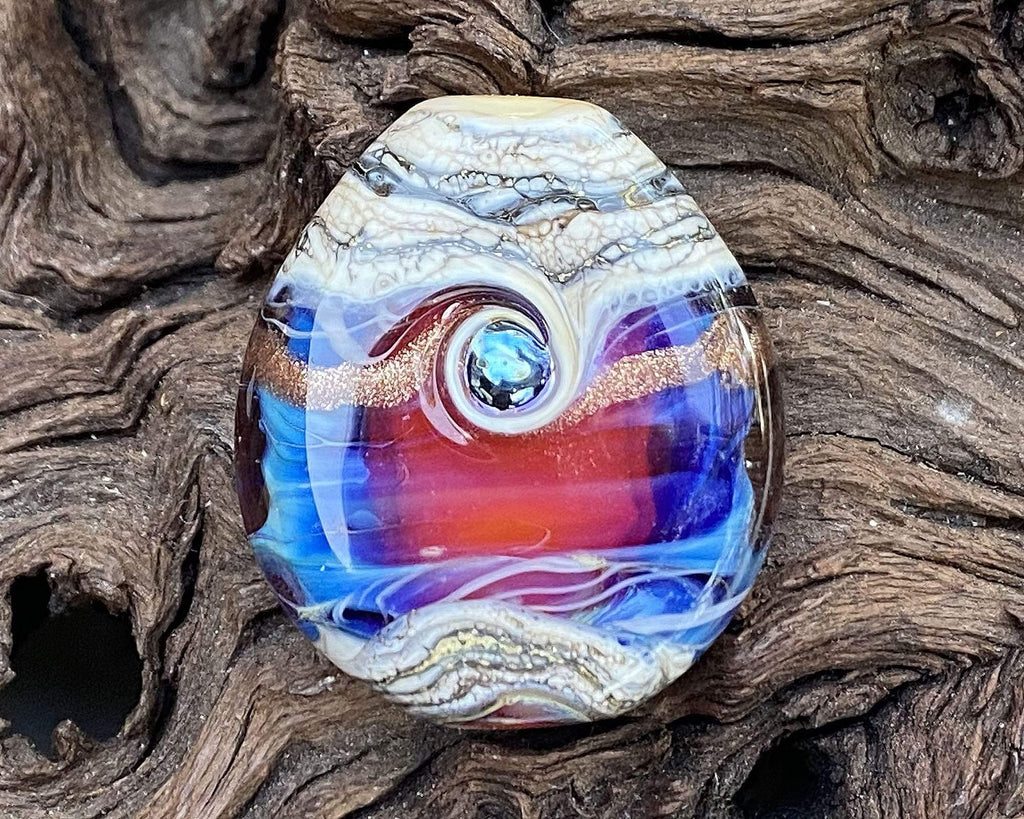 blue focal bead for sale