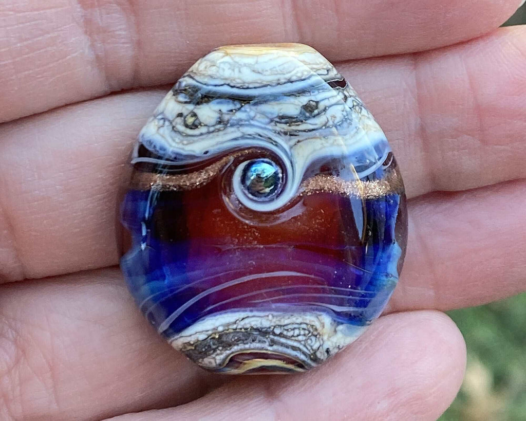 large focal glass bead