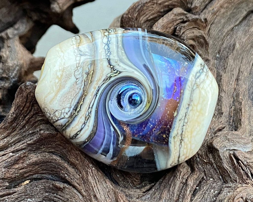 purple lampwork focal bead