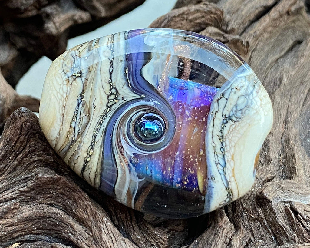 purple lampwork bead