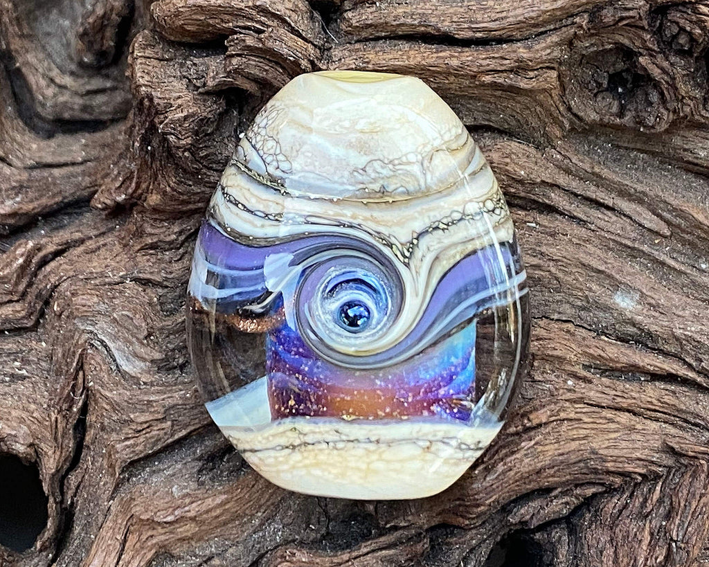 purple lampwork bead