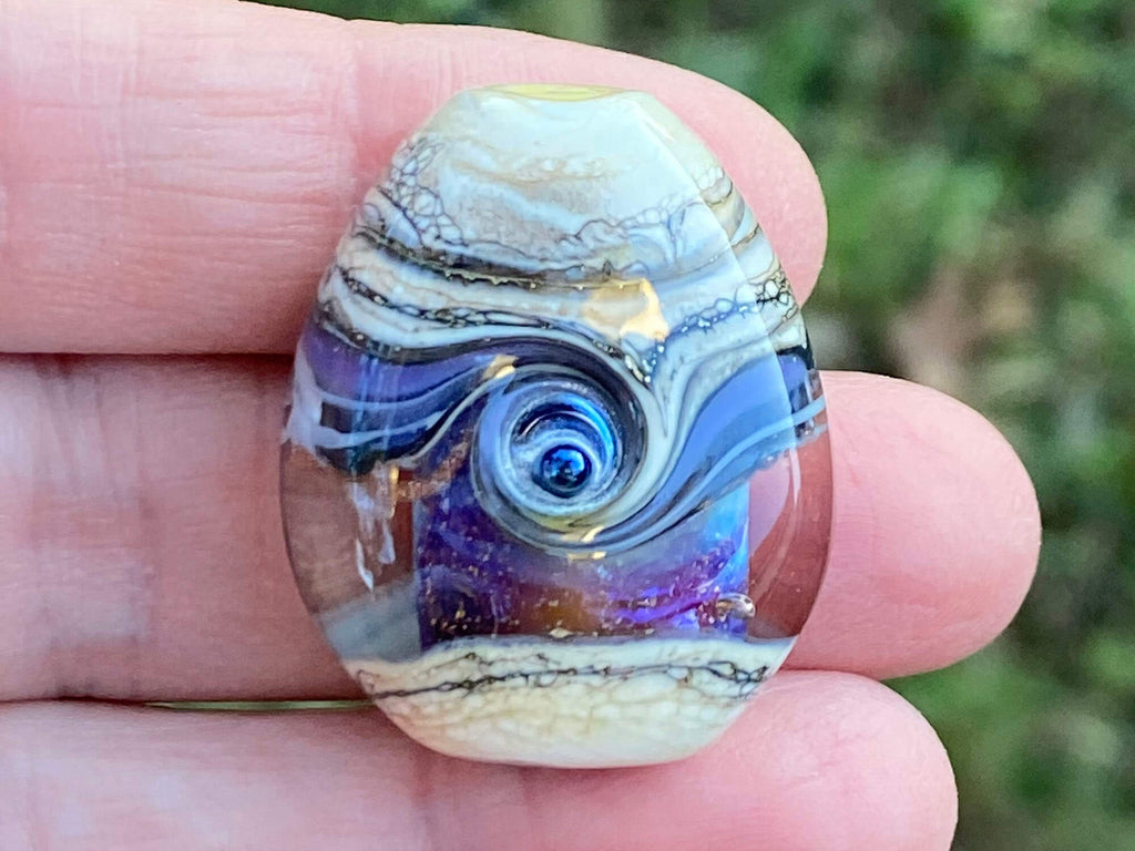 purple lampwork bead