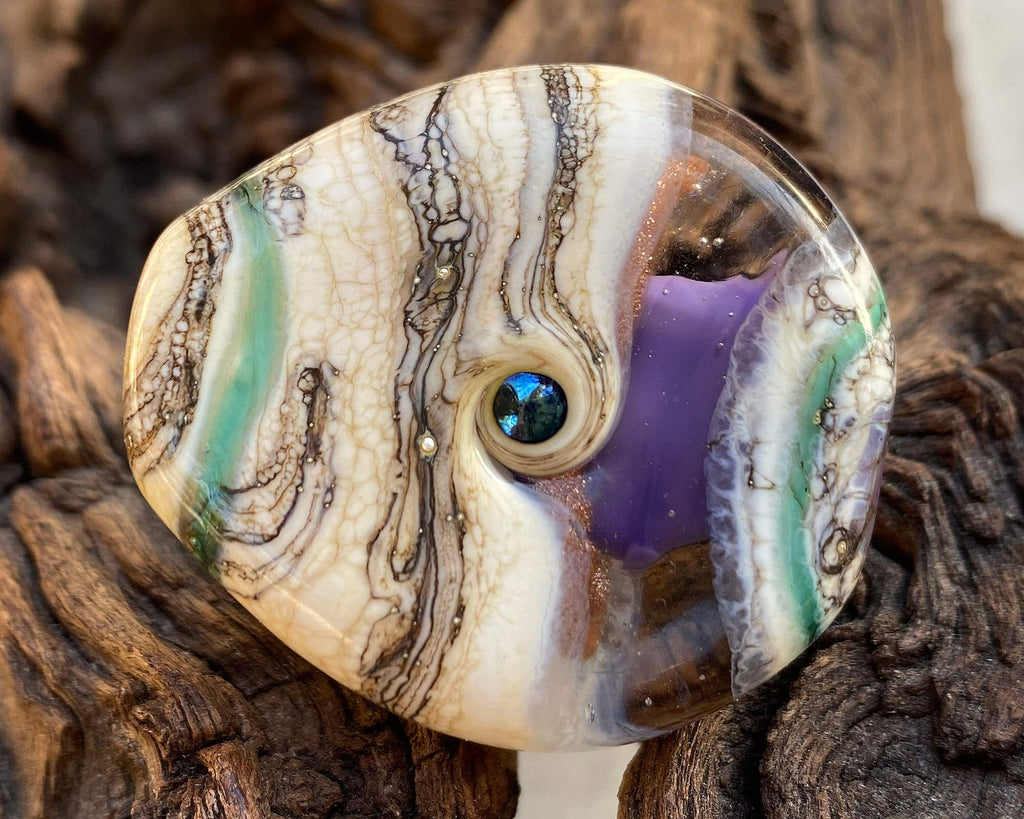 purple lampwork focal bead
