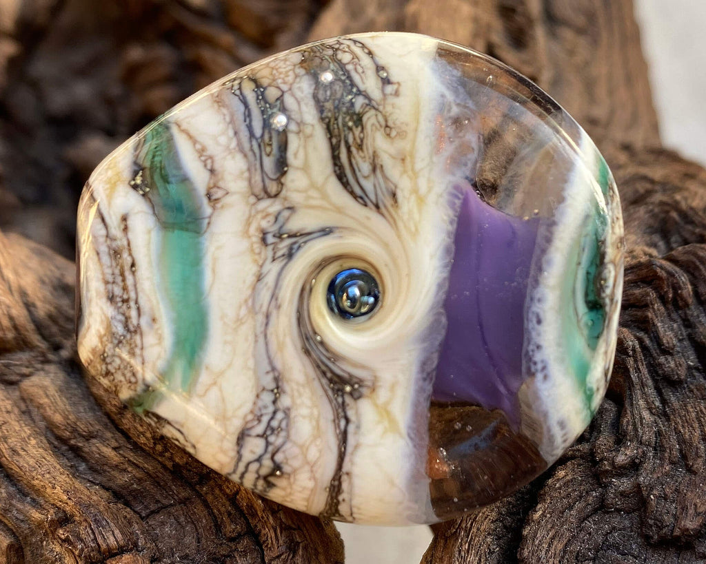 purple lampwork focal bead