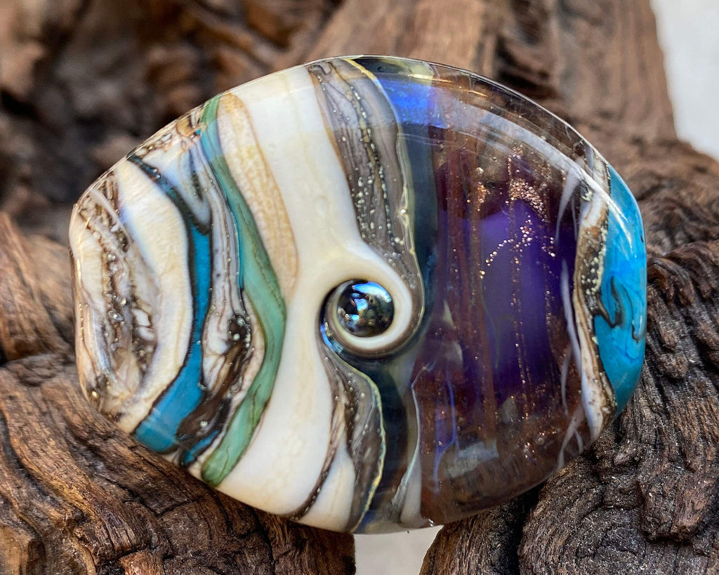 purple lampwork focal bead