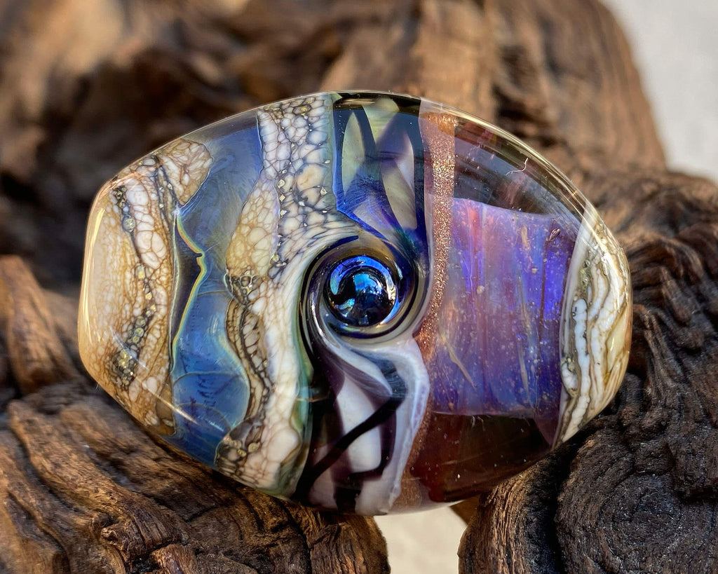 purple lampwork focal bead