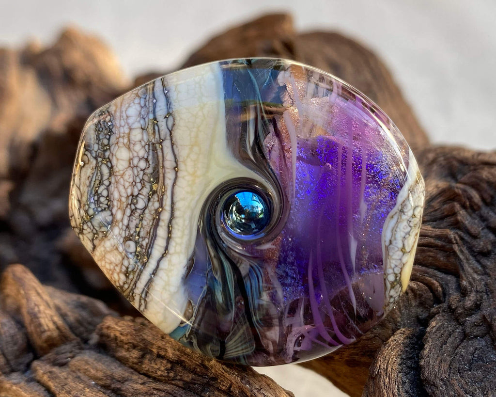 purple lampwork focal bead