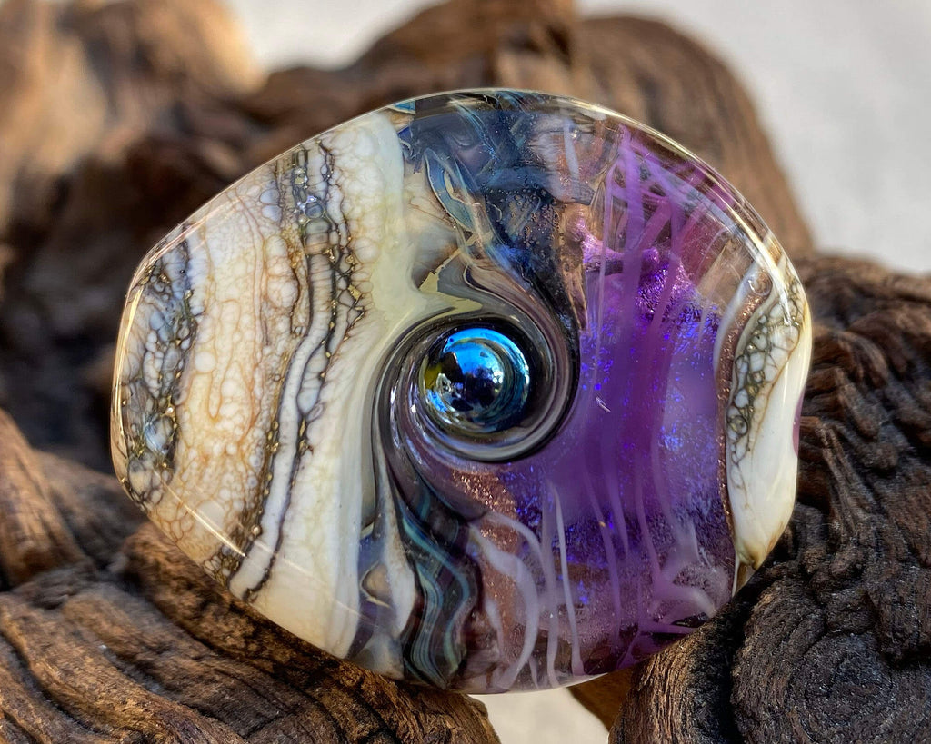 purple lampwork focal bead