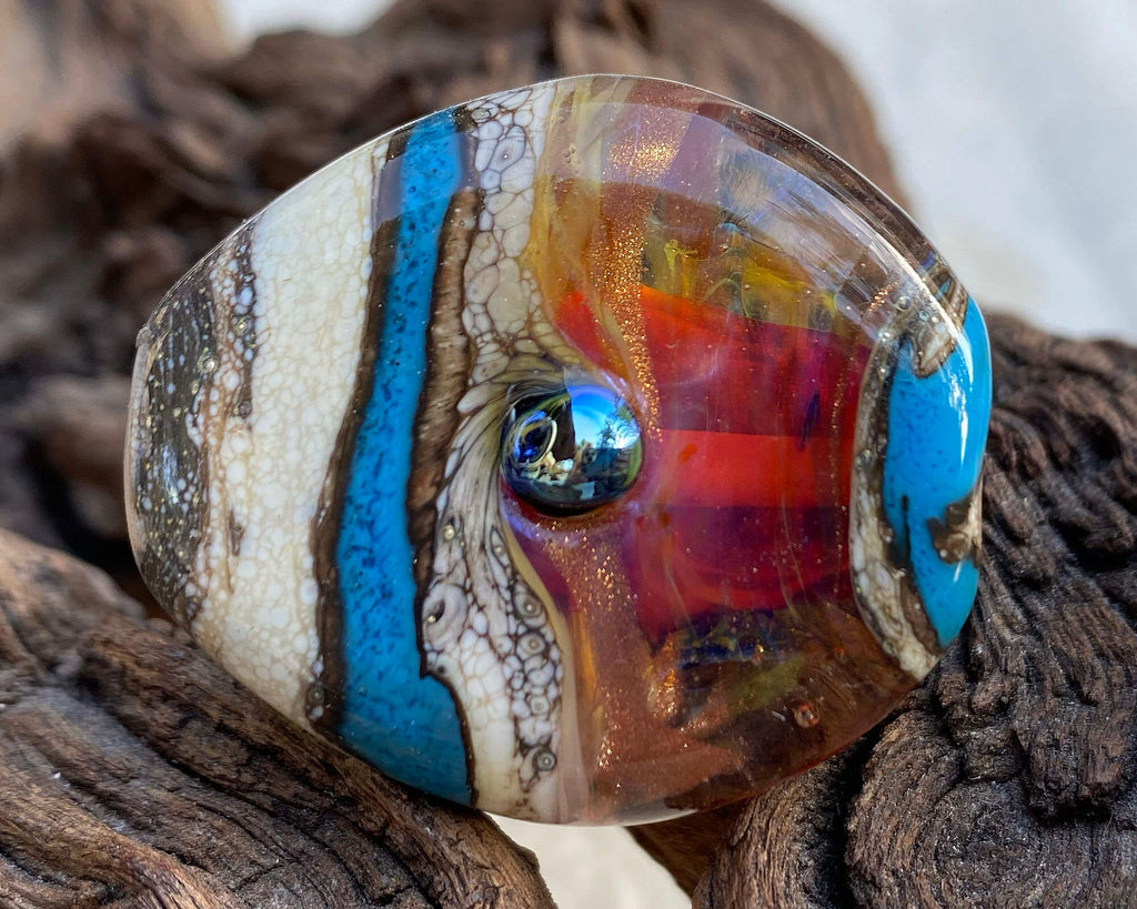 turquoise focal bead