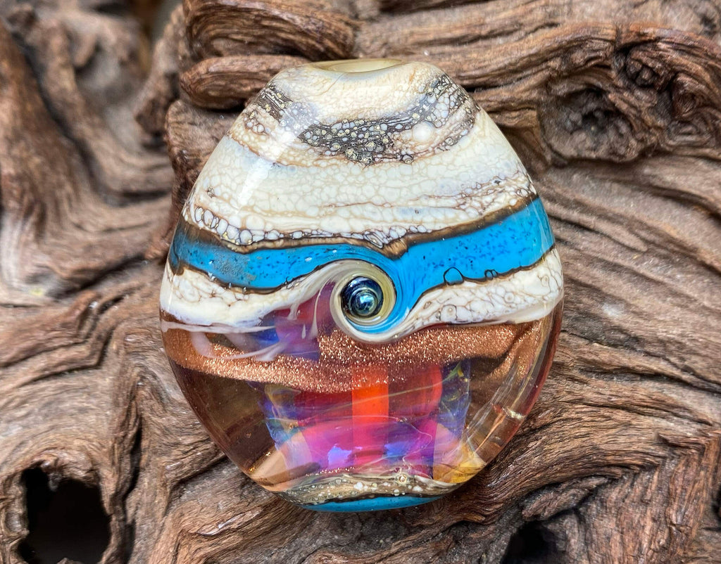 turquoise focal bead