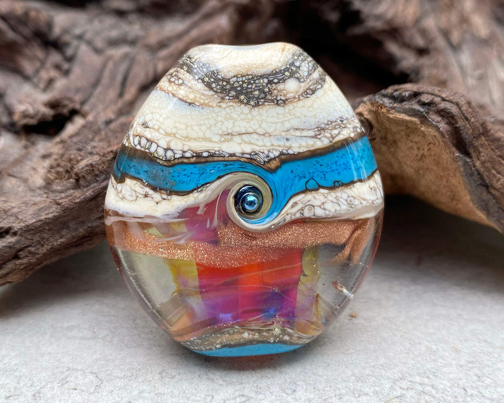 turquoise focal bead