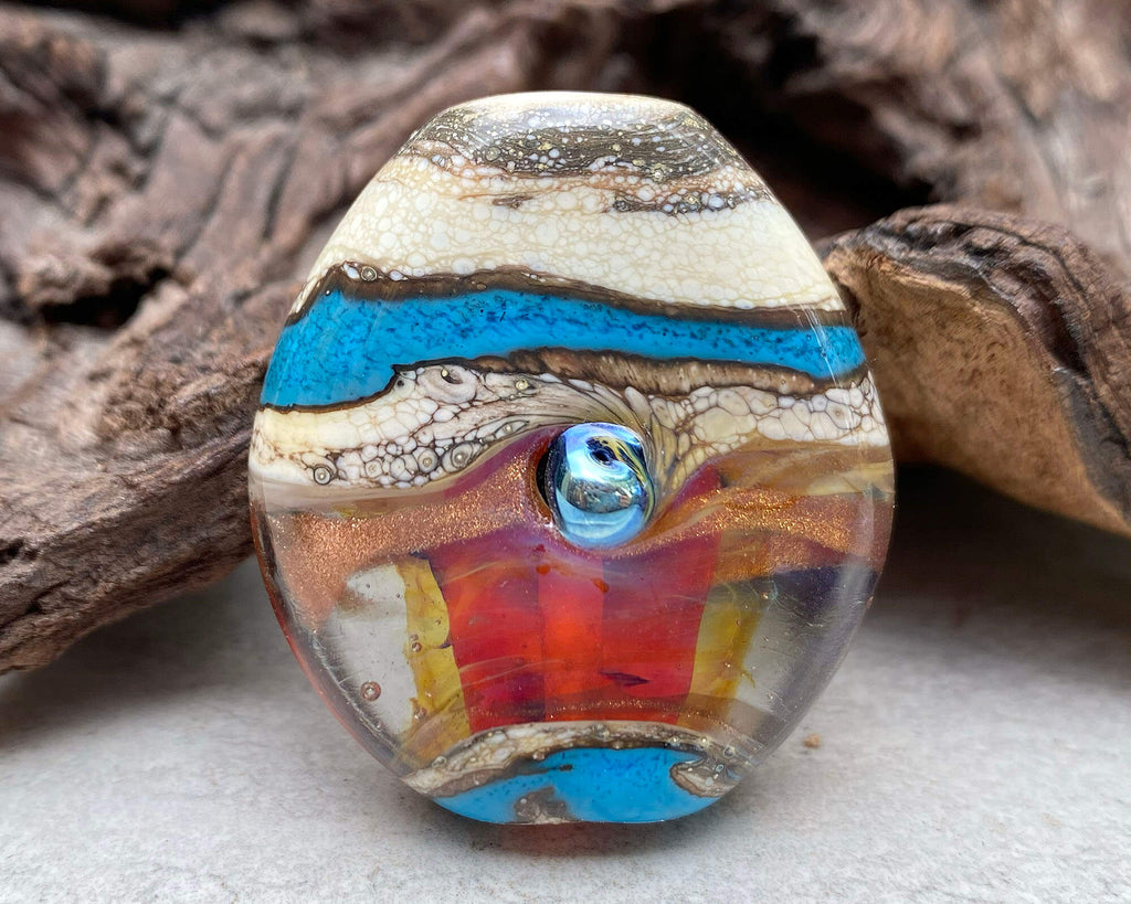turquoise focal bead