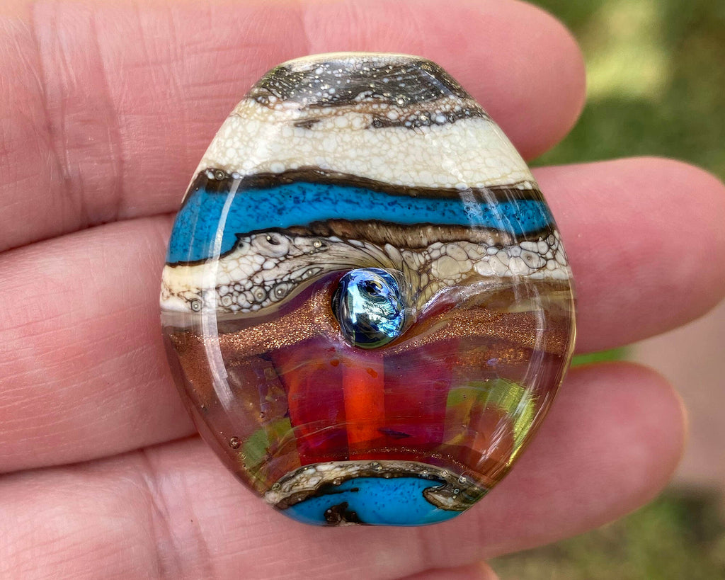 turquoise focal bead