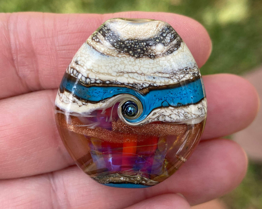 turquoise focal bead