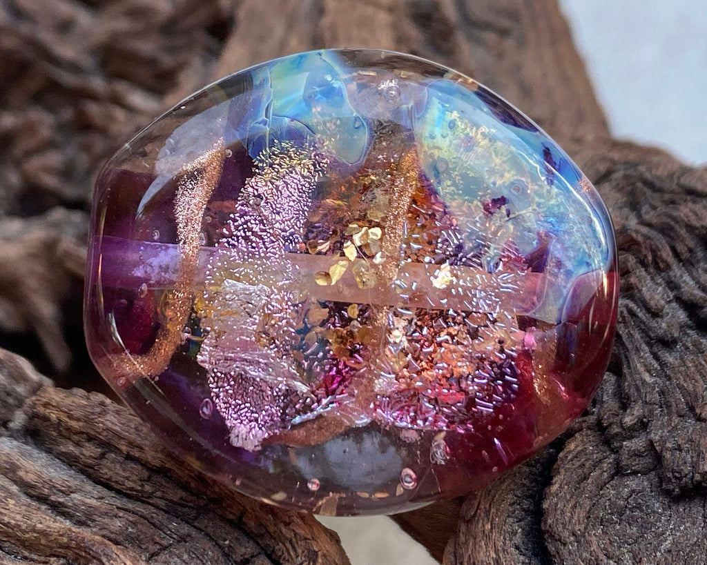 dichroic lampwork bead