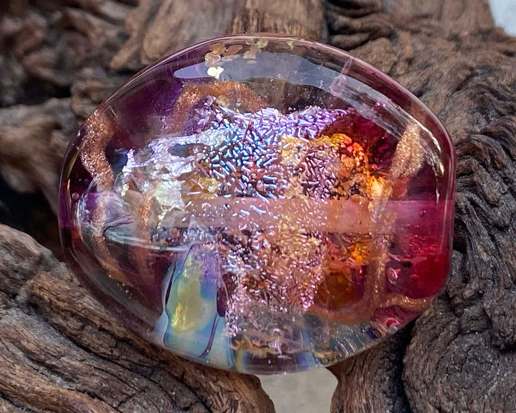 dichroic lampwork bead