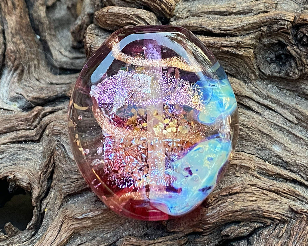 dichroic lampwork bead