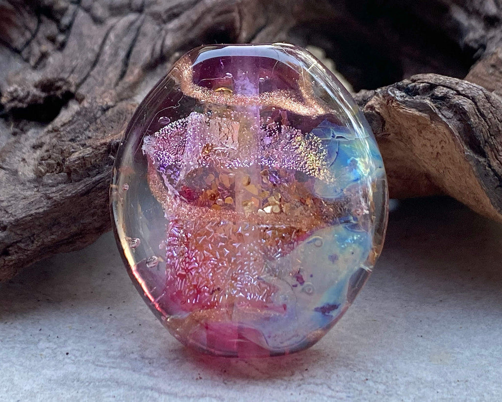 dichroic lampwork bead