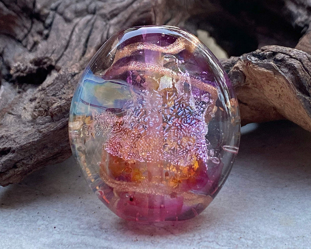 dichroic lampwork bead