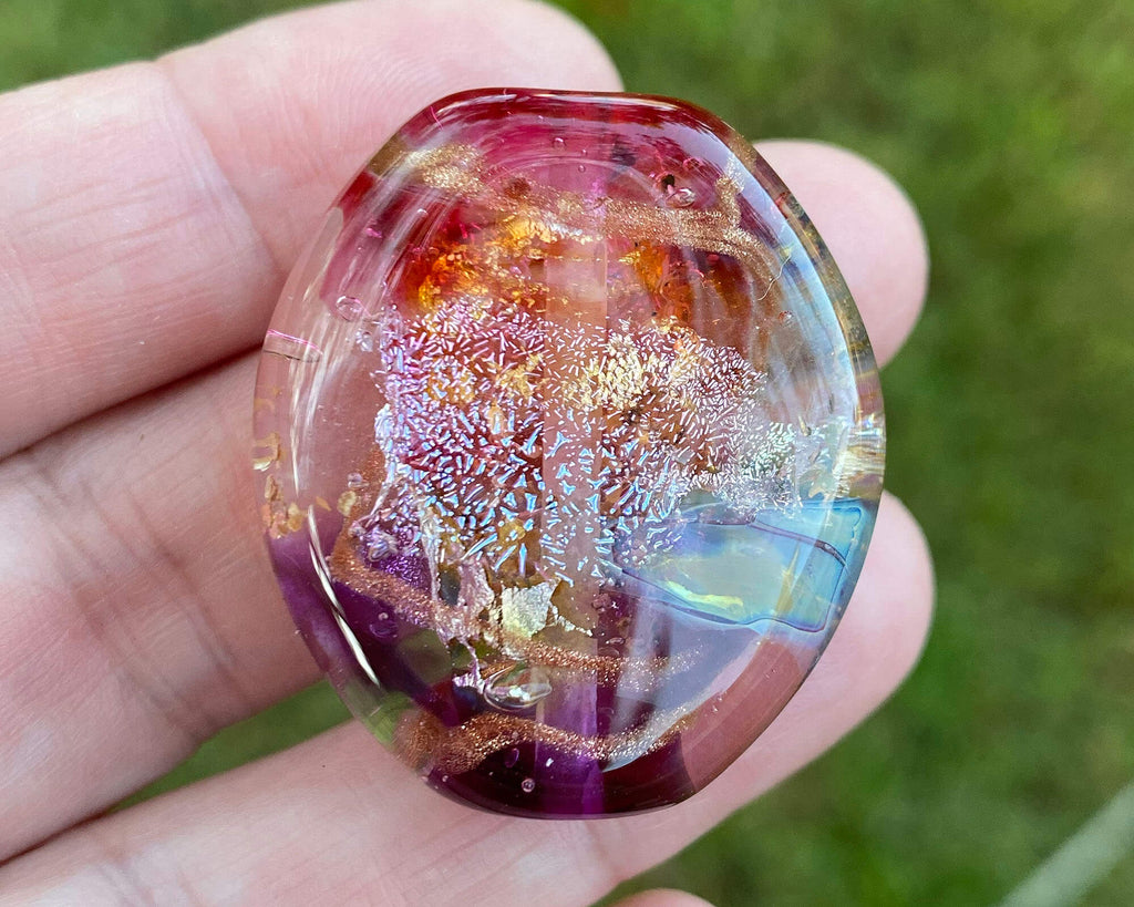 dichroic lampwork bead