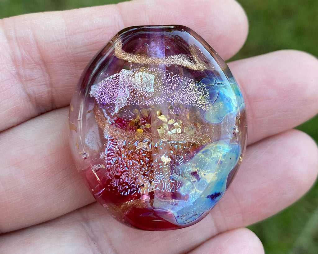 dichroic lampwork bead